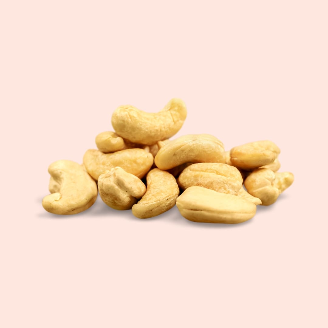 Cashews on a beige background