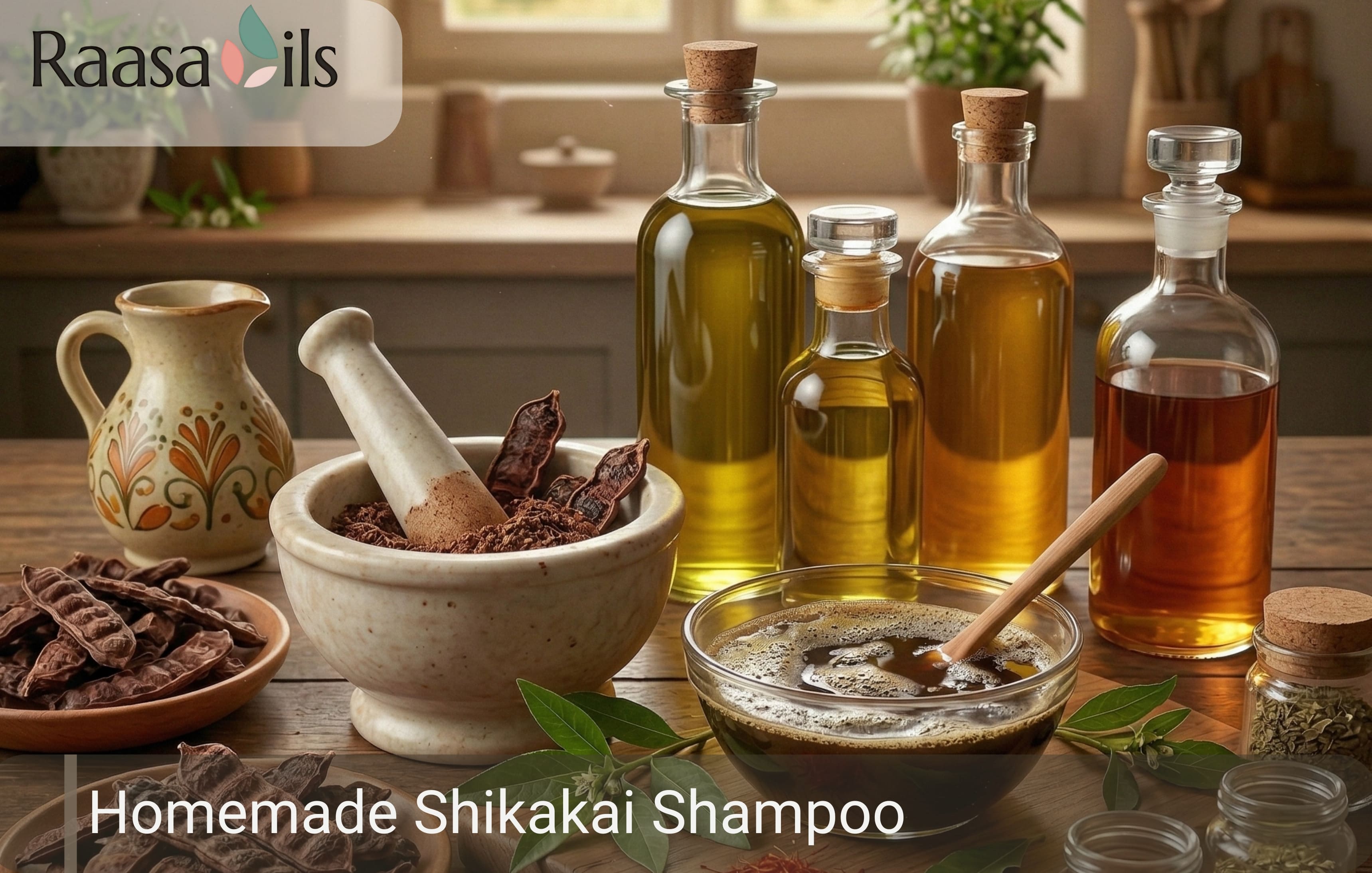 Homemade Shikakai Shampoo
